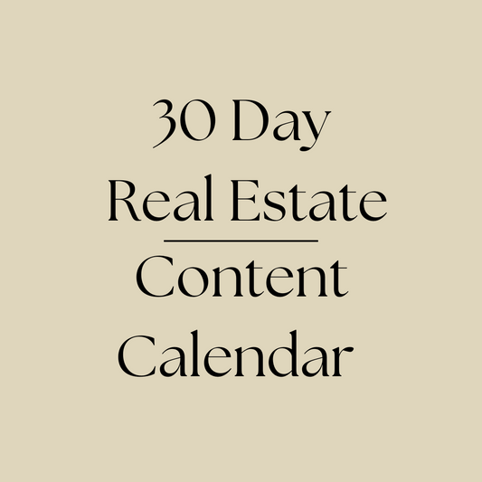 30-Day Real Estate Content Calendar | PDF Download for Realtors
